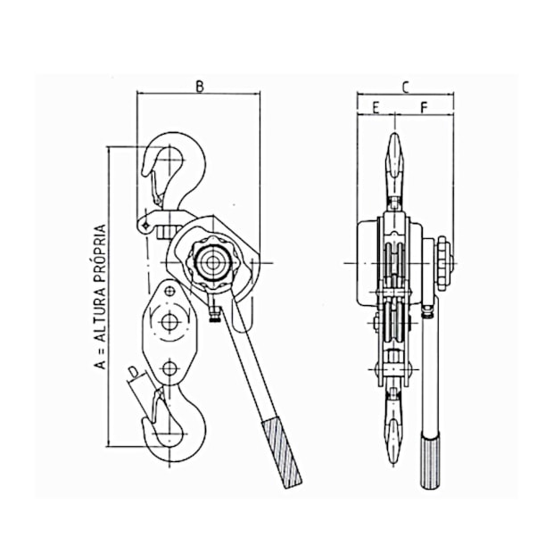 Talha Manual de Alavanca 750Kg x 5 Metros 750E BERG STEEL-5c87ae71-9c38-4e6d-b455-1299554f5076