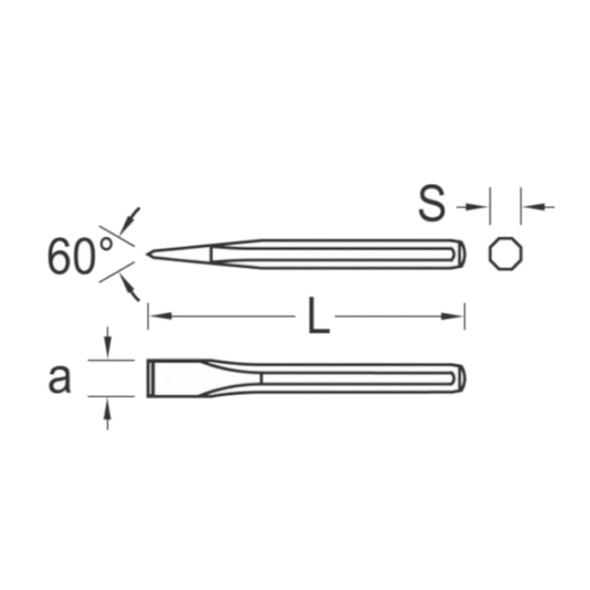 Talhadeira Octogonal 22x200mm 352-22 GEDORE-b0543c41-6833-4bf1-b9a0-588bb212bdaa