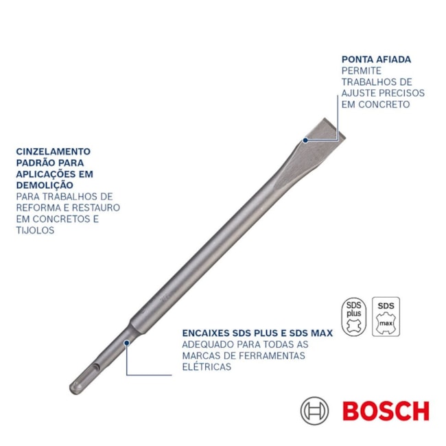 Talhadeira para Martelo SDS Plus 20 x 250mm STD 2608578519 BOSCH-9f206982-28a4-46c0-abfc-2d30aa277150