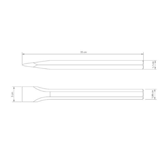 Talhadeira Sextavada 14