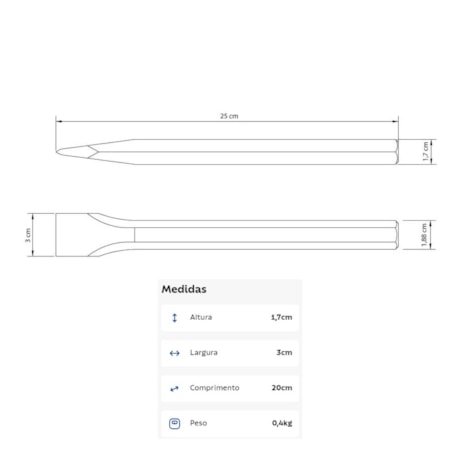 Talhadeira Sextavada 8