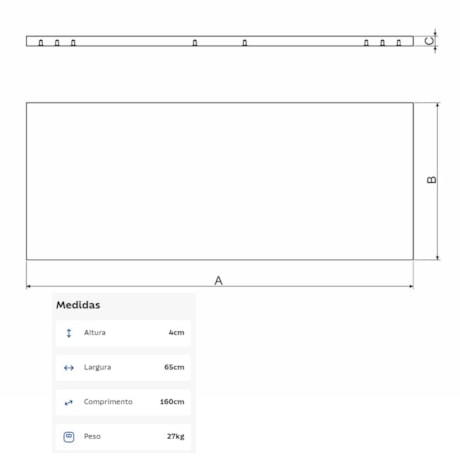 Tampo para Bancada em Pinus 1.6m 44954022 TRAMONTINA PRO-796dd29e-e278-4635-9418-725500a0769c