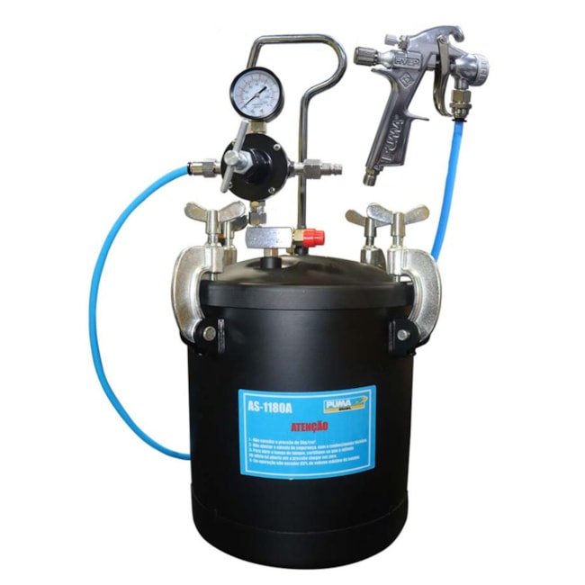 Tanque de Pintura 10 Litros com Pistola e Mangueira AS1180A PUMA-bea5ccc9-030c-4f4d-bf6a-ee815340395a