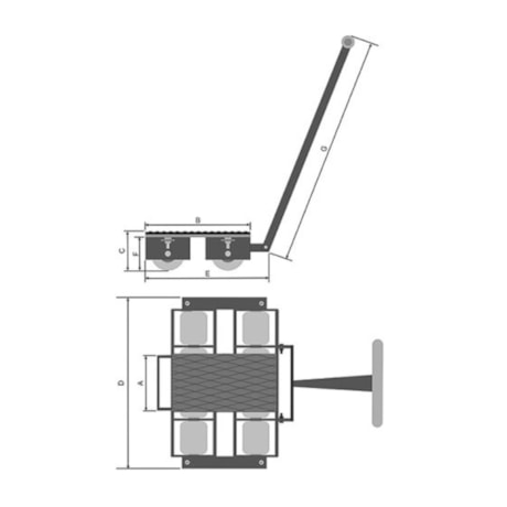 Tartaruga Dianteira para Movimentar Carga até 6 Toneladas com Rodas de Nylon TN6100 BOVENAU-0947b980-058c-4281-abd4-c248778648ae