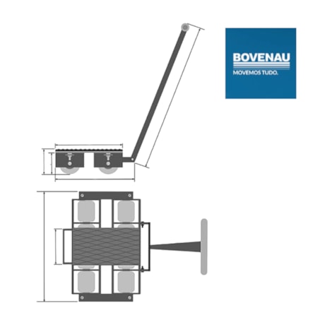 Tartaruga Dianteira para Movimento de Carga 6T Rodas PU TN6101 BOVENAU-178059aa-ca80-4ee5-b993-e686e4c991cb