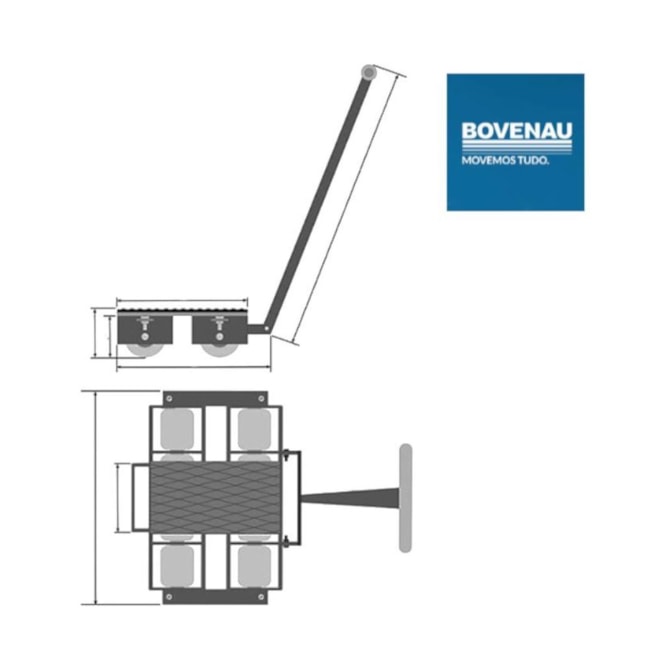 Tartaruga Dianteira para Movimento de Carga 6T Rodas PU TN6101 BOVENAU-a05fd8ed-2bf4-4c23-a603-6ad980e8dea5