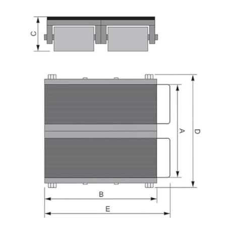 Tartaruga Traseira para Movimento de Carga 4T Rodas Nylon TN4000 BOVENAU-643ba454-9900-481c-83a5-3e455999f818