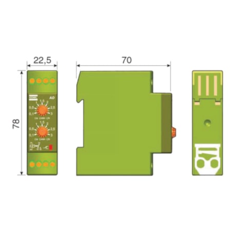Temporizador Cíclico Regulável para Trilho DIN35 220V CA A2D COELMATIC-11adea01-402c-4329-b5fc-89f4249a6b88