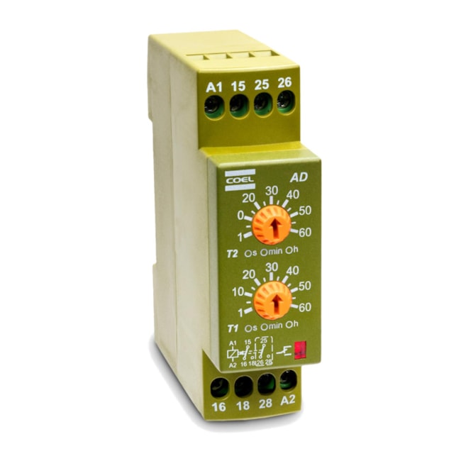 Temporizador Cíclico Regulável para Trilho DIN35 220V CA A2D COELMATIC-d01810a2-9820-4345-bb35-de8daa377034