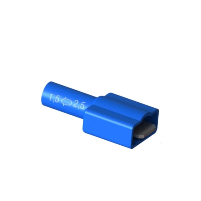 Terminal Isolado Total Macho 1.5/2.5mm W6 Azul com 50 Peças MAT-2.5-6 INTELLI-f3763d50-e2f7-4978-ab6d-be19fc4395e1