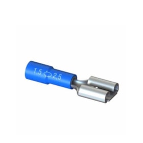 Terminal Pré Isolado Fêmea 1.5/2.5mm 6mm Azul com 50 Peças FE-2.5-6 INTELLI