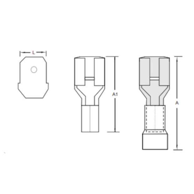 Terminal Pré Isolado Fêmea 1,5 a 2,5mm² 6mm 100 Peças FE-2,5-6 INTELLI-0e733903-491c-4975-b5ac-d57a226e3789