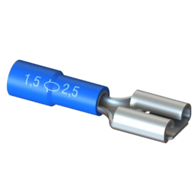 Terminal Pré Isolado Fêmea 1,5 a 2,5mm² 6mm 100 Peças FE-2,5-6 INTELLI-ae8d40d1-c334-4a1c-b8e1-d1c39bb6dfea