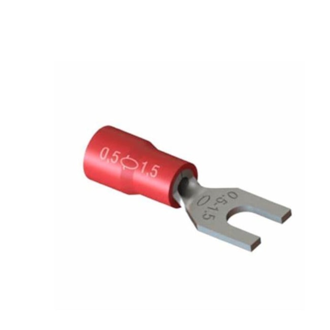 Terminal Pré Isolado Forquilha 0.5/1.5mm M4 Vermelho TPF-1.5-4 INTELLI-a4c0dd88-7a7e-43eb-a305-7c99cb493212