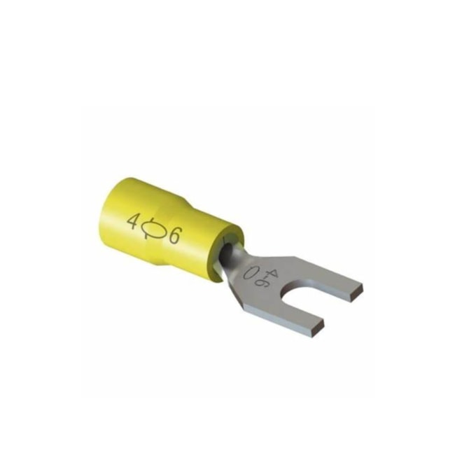 Terminal Pré Isolado Forquilha 4.0/6.0mm M5 Amarelo com 20 Peças TPF-6-5 INTELLI-3ceaa93a-c3f4-4d00-87cc-e7954a76181e