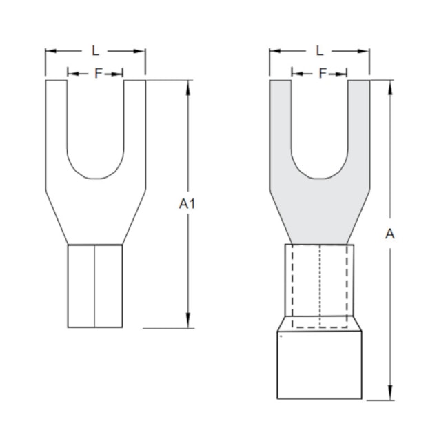 Terminal Pré Isolado Forquilha 4 a 6mm² M4 100 Peças TPF-6-4 INTELLI-19f50823-cf6d-48eb-99da-dbcfd834c20f