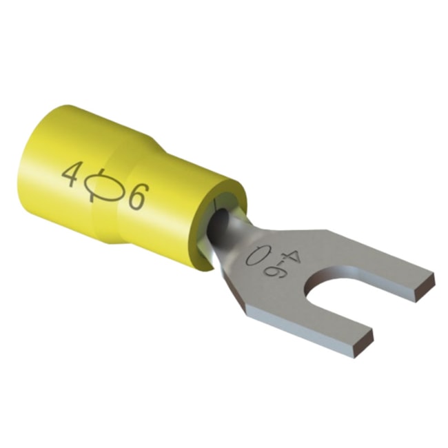 Terminal Pré Isolado Forquilha 4 a 6mm² M4 100 Peças TPF-6-4 INTELLI-6502a65c-4d6e-487d-91ea-e1262f53786e