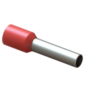 Terminal Pré Isolado Ilhós Simples 10mm² Vermelho 20 Peças TI-10-12 INTELLI