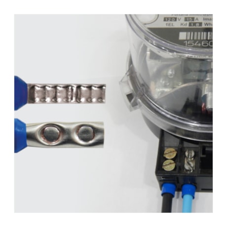 Terminal Pré Isolado Ilhós Simples Azul 16mm² 20 Peças TI-16-12 INTELLI
