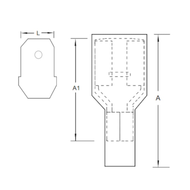 Terminal Pré Isolado Macho 2,5mm² 100 Peças MAT-2.5-6 INTELLI-913ea84a-5276-4bb6-af08-97f04114ef73