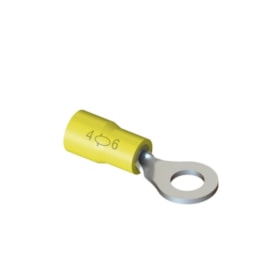 Terminal Pré Isolado Olhal 4.0/6.0mm M6 Amarelo com 20 Peças TP-6-6 INTELLI