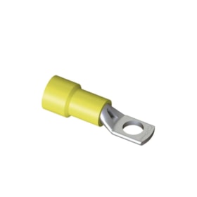 Terminal Pré Isolado Olhal Tubular 25mm M10 Amarelo com 10 Peças TPT-25-10