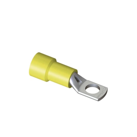 Terminal Pré Isolado Olhal Tubular 25mm M10 Amarelo com 10 Peças TPT-25-10