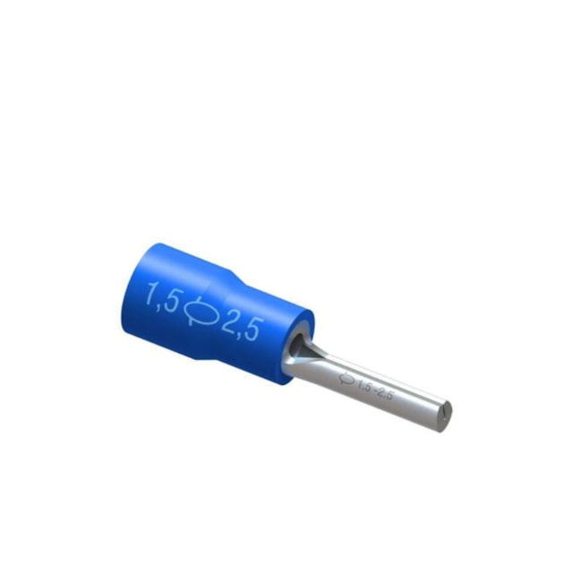 Terminal Pré Isolado Pino 1.5/2.5mm 12M Azul com 50 Peças TPP-2.5-12 INTELLI-c0468573-55d4-4b30-9f13-c54f9a2975be