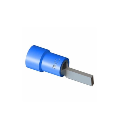 Terminal Pré Isolado Pino Tubular 50mm 24mm com 5 Peças Azul TPP-50-24 INTELLI