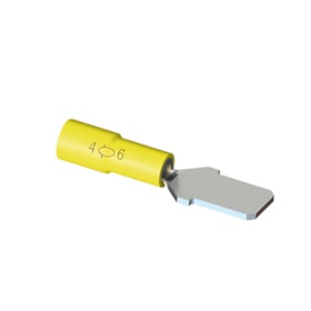 Terminal Pré-isolado Tipo Macho 4.0/6.0mm 6mm Amarelo 20 Peças MA-6-6 INTELLI