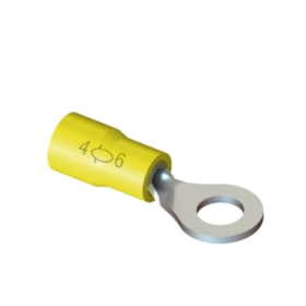 Terminal Pré-isolado Tipo Olhal 4.0/6.0mm M10 Amarelo 20 Peças TP-6-10 INTELLI