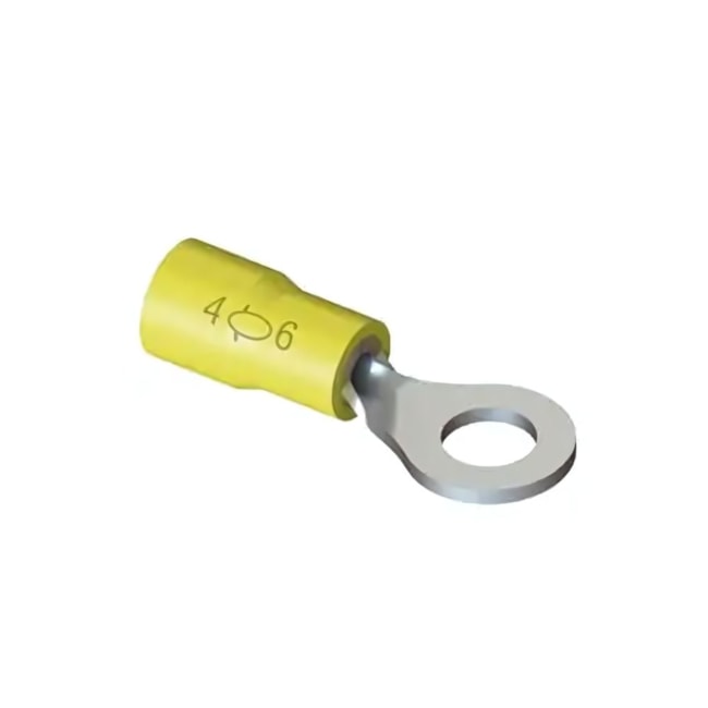 Terminal Pré-isolado Tipo Olhal 4.0/6.0mm M6 Amarelo 20 Peças TP-6-6 INTELLI-73cf5c2b-4f1e-4fc3-a20c-9dfe3479b510