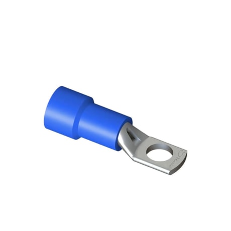 Terminal Pré-isolado tipo Olhal Tubular 16mm M8 Azul 10 Peças TPT-16-8 INTELLI