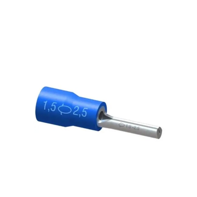 Terminal Pré-Isolado Tipo Pino 1.5/2.5mm 12mm Azul 50 Peças TPP-2,5-12 INTELLI-307439ee-c079-4b3e-a407-de13a1f13ac4
