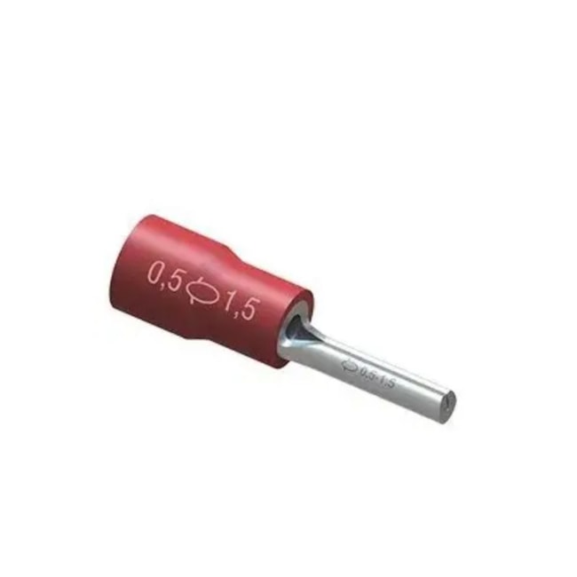 Terminal Pré-Isolado Tipo Pino 10mm 15mm Vermelho 20 Peças TPP-10-15 INTELLI-b1dd7075-3ee7-4565-a4dc-5035af5c74d6