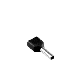 Terminal Pré Isolado Tubular Ilhós Duplo 1.50mm Preto com 50 Peças TID-1.5-8 INTELLI
