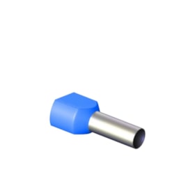 Terminal Pré Isolado Tubular Ilhós Duplo 2.50mm Azul com 50 Peças TID-2.5-10 INTELLI