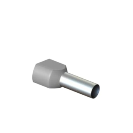 Terminal Pré Isolado Tubular Ilhós Duplo 4.00mm Cinza com 20 Peças TID-4-12 INTELLI