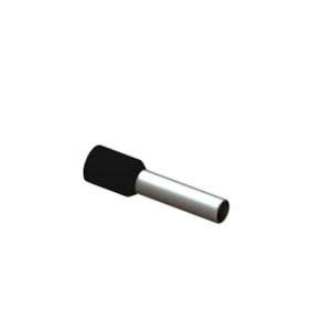 Terminal Pré Isolado Tubular Ilhós Simples 1.50mm 8mm Preto com 50 Peças TI-1.5-8 INTELLI