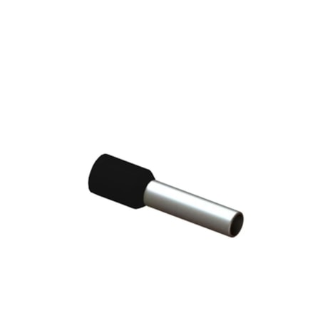 Terminal Pré Isolado Tubular Ilhós Simples 1.50mm 8mm Preto com 50 Peças TI-1.5-8 INTELLI