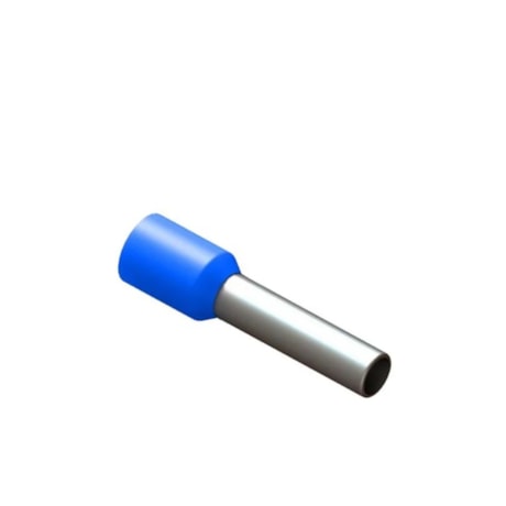 Terminal Pré Isolado Tubular Ilhós Simples 16.0mm 12mm Azul com 20 Peças TI-16-12 INTELLI