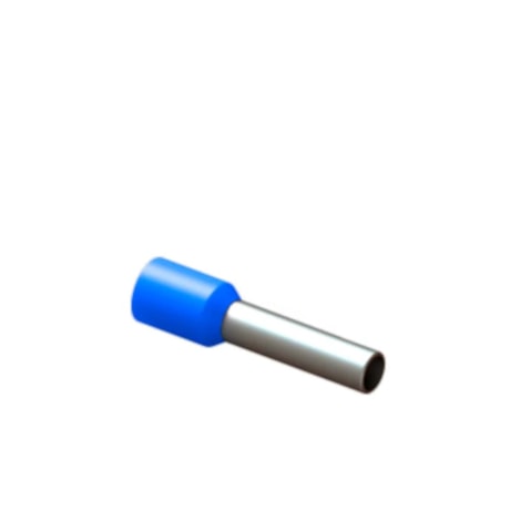 Terminal Pré Isolado Tubular Ilhós Simples 2.50mm 10mm Azul com 50 Peças TI-2.5-10 INTELLI