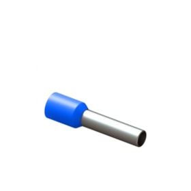 Terminal Pré Isolado Tubular Ilhós Simples 2.50mm 8mm Azul com 50 Peças TI-2.5-8 INTELLI