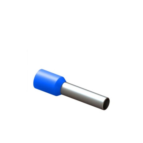 Terminal Pré Isolado Tubular Ilhós Simples 2.50mm 8mm Azul com 50 Peças TI-2.5-8 INTELLI