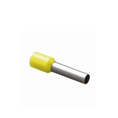 Terminal Pré Isolado Tubular Ilhós Simples 25.0mm 16mm Amarelo com 20 Peças TI-25-16 INTELLI