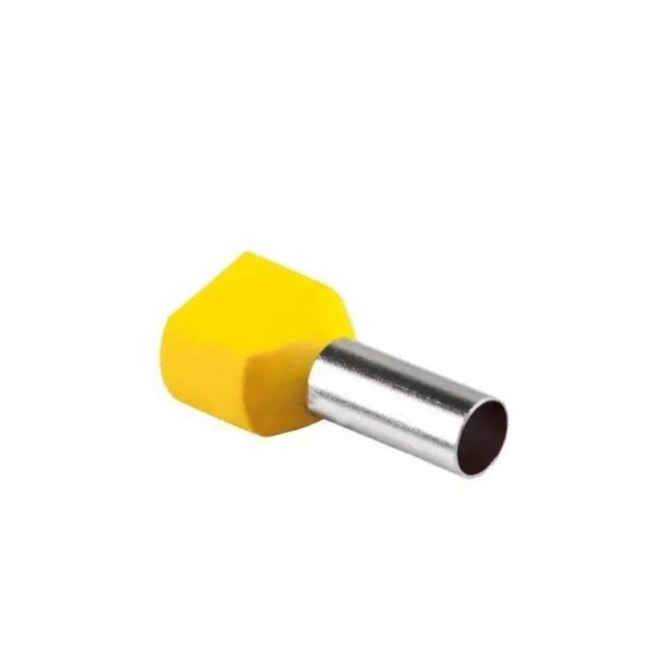 Terminal Pré-isolado Tubular Tipo Ilhós Duplo 6.00mm Amarelo 20 Peças TID-6-14 INTELLI-0e758e6a-e9c8-44ef-bd26-db44992c9fa0