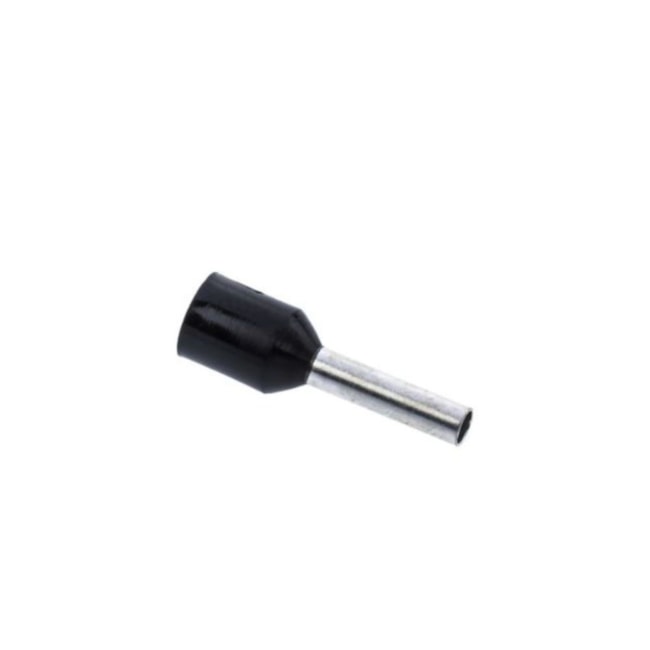 Terminal Pré Isolado Tubular Tipo Ilhós Simples 1.50mm 8mm Preto 50 Peças TI-1,5-8 INTELLI-15ce4402-fb47-441a-bfa3-1e05871874a5