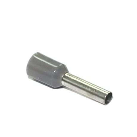 Terminal Pré Isolado Tubular Tipo Ilhós Simples 4.00mm 12mm Cinza 20 Peças TI-4-12 INTELLI