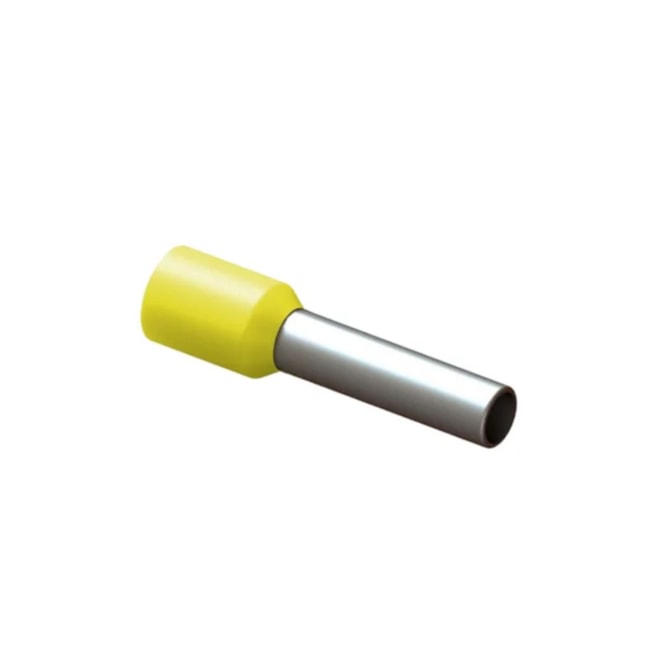Terminal Pré Isolado Tubular Tipo Ilhós Simples 6.00mm 12mm Amarelo 20 Peças TI-6-12 INTELLI-41700543-593e-42d2-b5d5-96f3a6c1c67e
