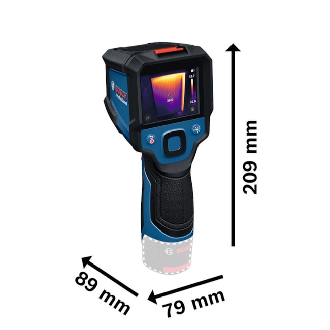 Termovisor  -20 a +450°C 192 x 256 Pixels 9HZ USB 4 Pilhas AA 06010839K0 GTC 450-13 BOSCH-030974a5-88c9-4670-aaba-3031edec2e86